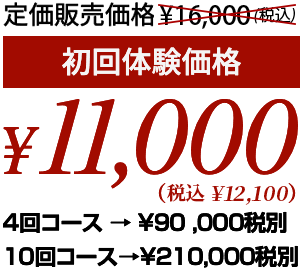 初回体験価格¥11,000